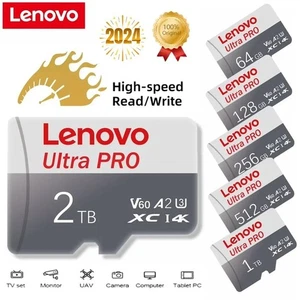 Lenovo High-Speed Micro SD Card 1TB/2TB - Class 10 XC TF Card with Adapter - Picture 1 of 23