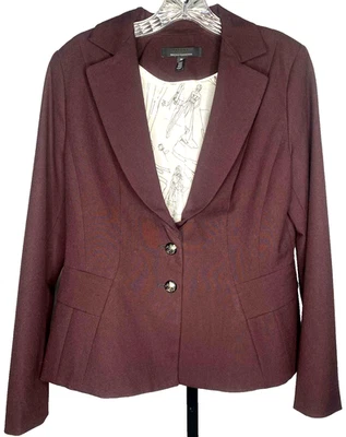 Abrigo deportivo White House Black Market para mujer talla 10 blazer púrpura corpcore Foto 1 de 4