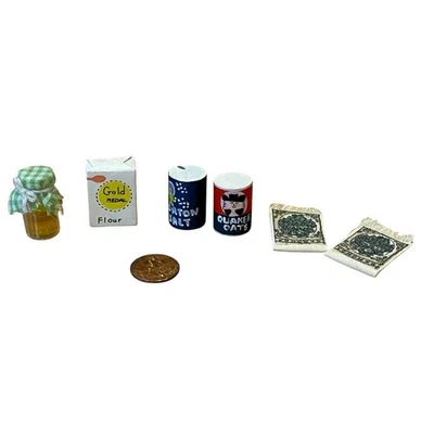 Mini paño de cartón plástico vintage para casa de muñecas miniatura escala 1:12 6 piezas Foto 1 de 4