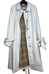 BURBERRY Claygate Belted Tie-Cuff Check Trench Coat Sz UK 8 £RRP £850 NEW TAGS - Picture 1 of 24