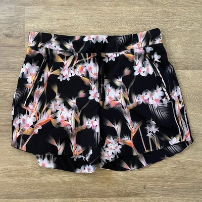 Pantalones Cortos para Correr Tangerine Hawaiano Floral Atlético Gimnasio 5” Entrepierna Talla Pequeña Foto 1 de 4
