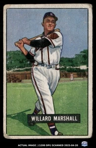 1951 Bowman #98 Willard Marshall Boston Braves Sehr guter Erhaltungszustand (Knitter) - Bild 1 von 2