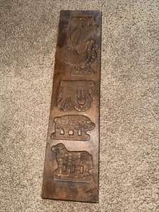 Vintage Wooden primitve Cookie Mold - Picture 1 of 10