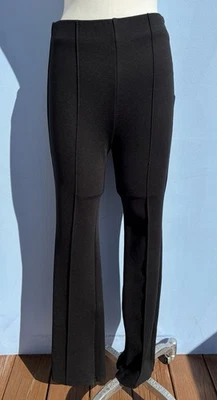 Elie Tahari Modal Women's Seamed Zip Ankle Black Leggings Size 6 $ 185 - Image 1 of 4