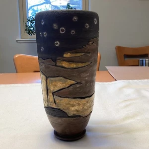 Vaso ceramica arte studio artista firmato 8" - Foto 1 di 18