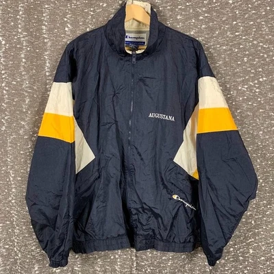 Vintage Augustana College Augie 90s Champion Windbreaker Zip Up Jacket Retro XL - Image 1 of 4