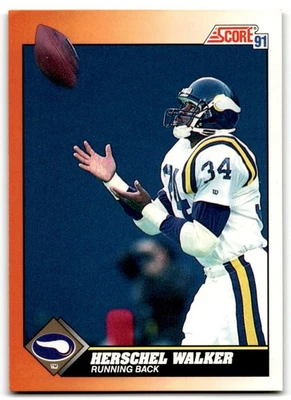 1991 Score Herschel Walker Minnesota Vikings #348 - Image 1 of 2