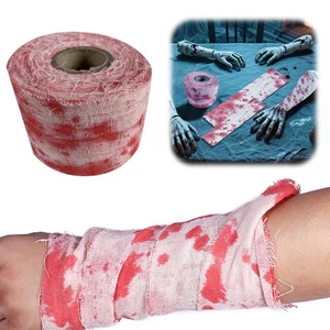 5M Benda Sanguinante Finto Blood Wrap per Halloween, SFX, Cosplay, Trucco Teatro - Foto 1 di 4
