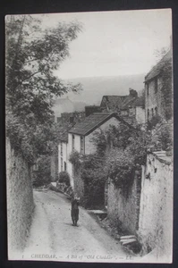 Old SOMERSET Real Photo style P/C CHEDDAR VILLAGE A BIT OF OLD CHEDDAR Road View - Picture 1 of 1