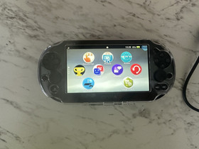 Sony PlayStation Vita Handheld Console Black with USB Charger Cable & Clear Case