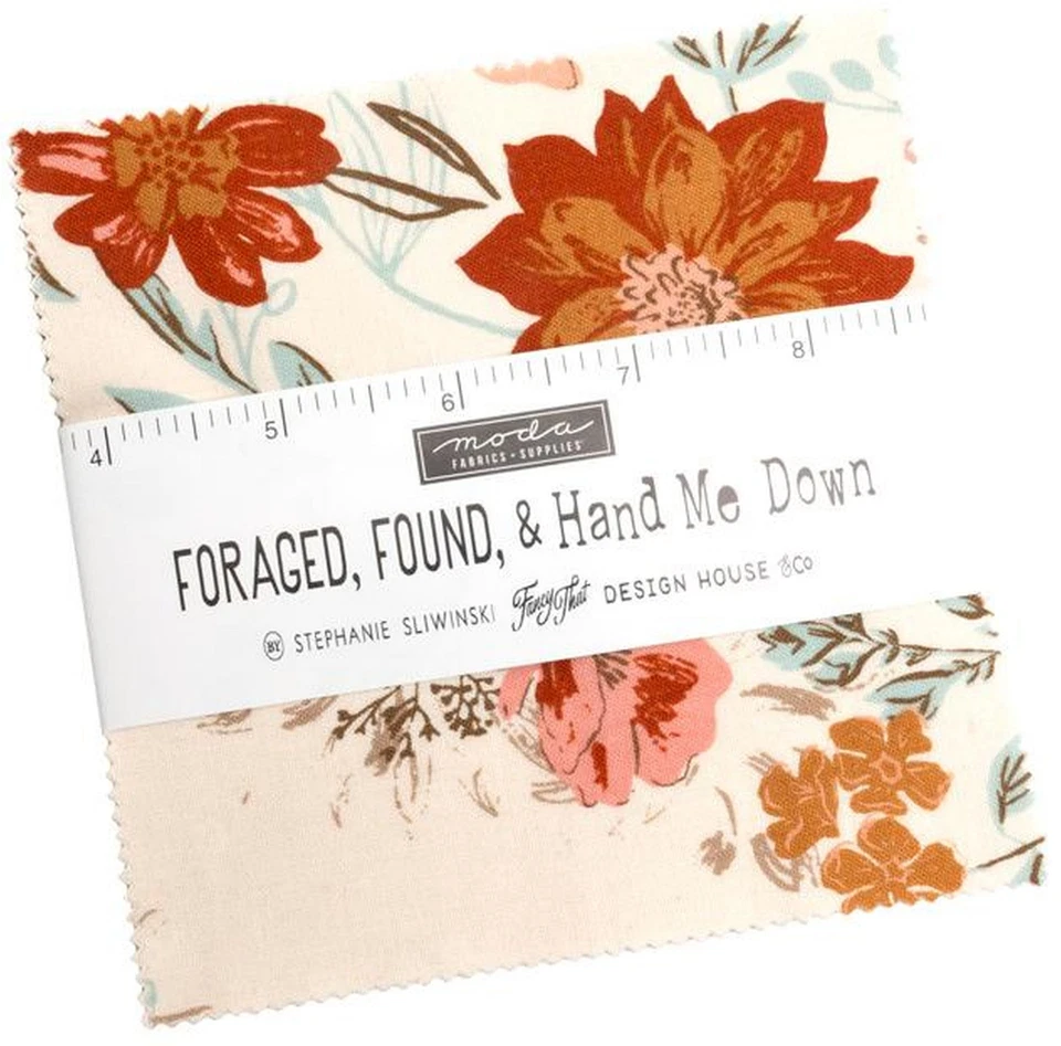 FORAGED FOUND & HAND ME DOWN Charm Pk from MODA - (42) 5" fabric set - #45630PP
