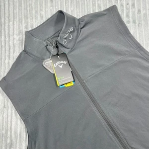Callaway Golf Vest Men's L Pro Spin Opti-Dri UPF50 Quiet Shade Gray Eco Preppy - Picture 1 of 20