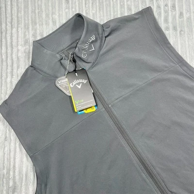 Callaway Golf Vest Men's L Pro Spin Opti-Dri UPF50 Quiet Shade Gray Eco Preppy - Image 1 of 4