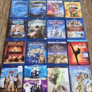 17 Family Movies Bluray Kids Disney Harry Potter Addams Family Star Wars Narnia - Picture 1 of 8