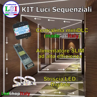 Strisce LED Sequenziali luci che camminano KIT completo (Controller+Alim+Strip) - Immagine 1 di 4