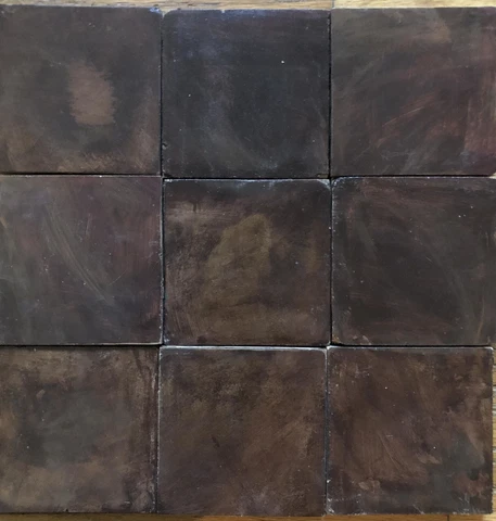 4x4 Cottage Craft Tile Arts and Crafts Brown Kitchen Fireplace Wall Tile 2pc Cover