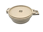 Vintage Litton Ware 2 Cup 0.5 Liter Round Microwave Bowl #39278 & Lid #39277