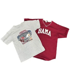 Lot of 2 Mens Alabama Crimson Tide Shirts BCS Champs T-Shirt  BAMA Wilson Jersey - Picture 1 of 13