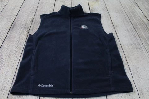 Columbia Sportswear Gonzaga Bulldogs GU Navy Blue Fleece Full-Zip Vest Large Cover