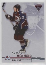 2001-02 Pacific Private Stock Titanium Retail Red /131 Milan Hejduk #35