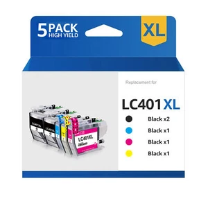 LC401XL LC401 Ink Cartridge compatible for Brother MFC-J1010DW MFC-J1012DW Lot - Picture 1 of 13