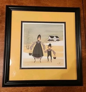 P Buckley Moss  Print Pick Of The Crop Double Matted  Signed #178/1000 (1990) - Picture 1 of 6