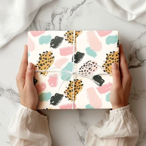 Leopard Pattern Wrapping Paper A1 A2 Sheets Birthday Gift Wrap Animal Print W40 - Picture 1 of 5