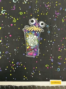Lycra Panel 17"x20" Custom Starbucks Cup Tumbler Monster Ink Mike Disney Fabric - Picture 1 of 1