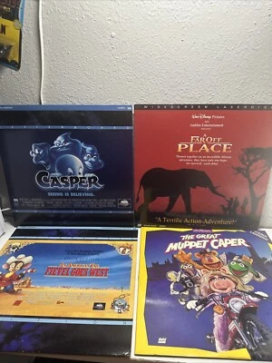 Family Laserdisc Lot- (4) Casper, Muppet Caper, Fievel Goes West, Far Off Place Foto 1 de 4