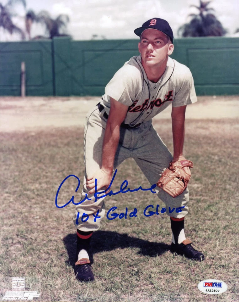 Al Kaline SIGNED 8x10 Photo + 10 x Gold Glove Tigers ITP PSA/DNA AUTOGRAPHED  - Image 1 of 1
