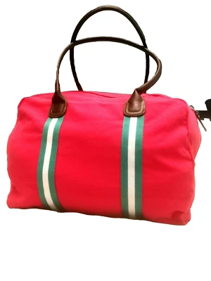 Bolso de mano grande de viaje Tommy Hilfiger rojo ladrillo para mujer de lona Shopper Foto 1 de 2