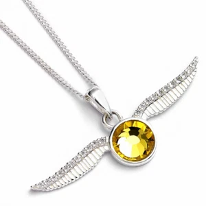 Official Harry Potter Golden Snitch Necklace Embellished with Crystals Elements - Picture 1 of 5