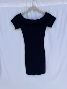 Revolve by the way mini dress navy ribbed off shoulder women’s size XS - Picture 1 of 5