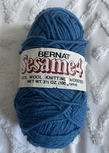 Bernat Sesam4 100 % Wolle Garn 3,5 Unzen 100 Gramm Stricken Kammgarn türkis blau - Bild 1 von 2