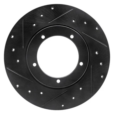 For Porsche 912 1976 DFC Premium Drilled & Slotted Front Driver Side Brake Rotor Foto 1 de 4