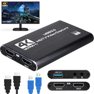 MARKENLOS USB 3.0 Game Capture Card 4K HDMI Capture Karte HD Audio Video Aufnahmegerät