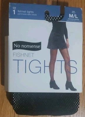 Medias caladas No Nonsense Fishnet negras góticas talla M/L nuevas con etiquetas Foto 1 de 2