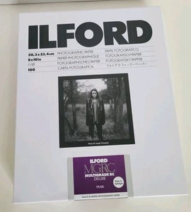 Ilford Multigrade RC Deluxe 8 x 10 Pearl 100 Sheets Black & White Paper 1180266 - Picture 1 of 6