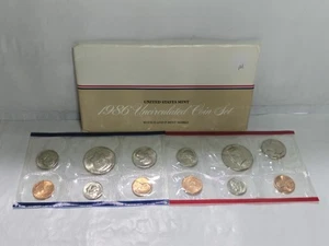 1986 U.S. Mint Set ~ 12 Coins ~ P & D ~ Uncirculated Government Packaging OGP - Picture 1 of 4