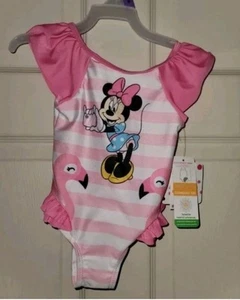 Brand New Toddler Girl Minnie Mouse One-Piece Swimsuit Size 12 Months NWT - Picture 1 of 6