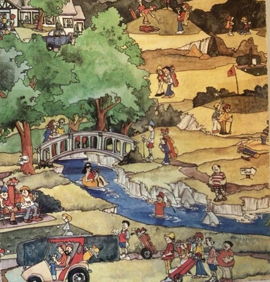 1986 Great American Puzzle THE GOLFER Cartoon Jigsaw Puzzle 550pcs 18 x 24 - Image 1 of 4