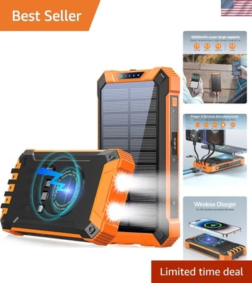 Banco de potência de carregamento rápido sem fio 15W para todos os dispositivos - 6 opções de saída - Imagem 1 de 4