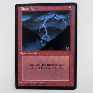 MTG Lightning Bolt Blitzschlag 4th Edition German Magic Card Includes Shipping - Picture 1 of 6