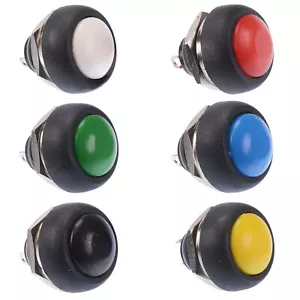 12V Momentary Push Button Horn OFF (ON) Doorbell Switch SPST - Picture 1 of 8