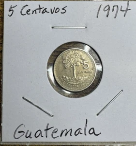 Guatemala 1974 5 Centavos Coin - Picture 1 of 4