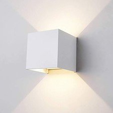 Applique bianco 12W Led Lampada moderna da Parete Interni/Esterno Muro