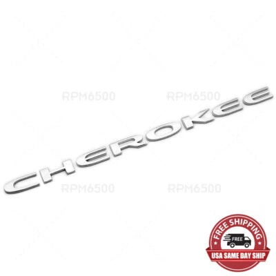 14-21 Jeep Cherokee Nameplate Emblem Badge Left or Right Front Door Mopar Chrome Foto 1 de 3
