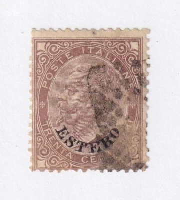 MATT'S STAMPS ITALY OFFICES ABROAD SCOTT #8 GENERAL ISSUE 30-C., USED CV$32.50 - Image 1 of 3