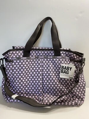 Bolso de mano para bebé LeSportSac Ryan bandolera correa gris rosa lunares Foto 1 de 2