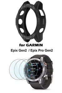 Kit coque et 3 pièces protection écran pour Garmin Epix Gen 2 / Gen 2 Pro 47mm - Photo 1 sur 10